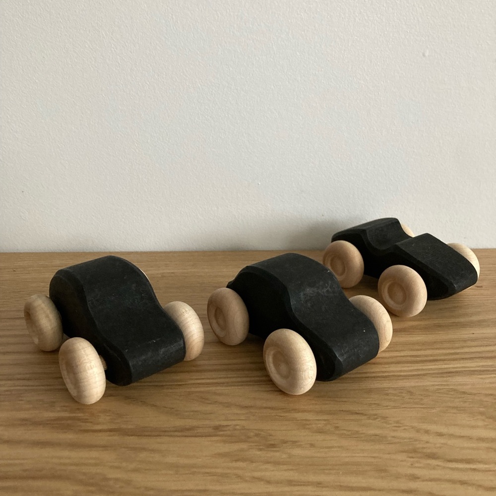 3 Grimms wooden cars